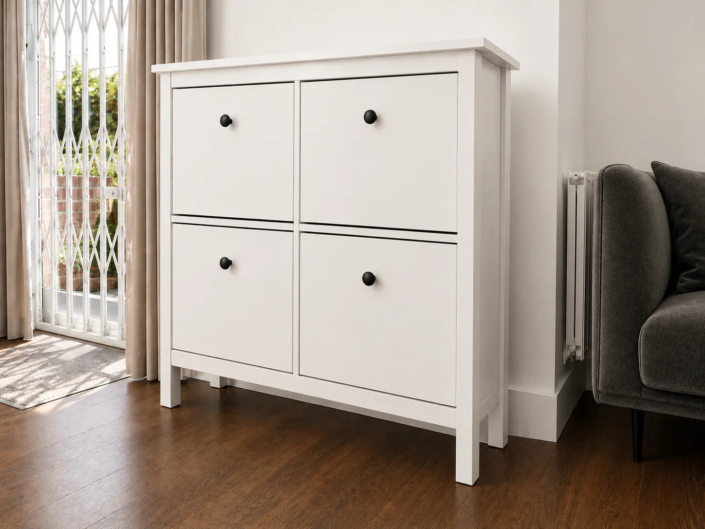 White cabinet assembly