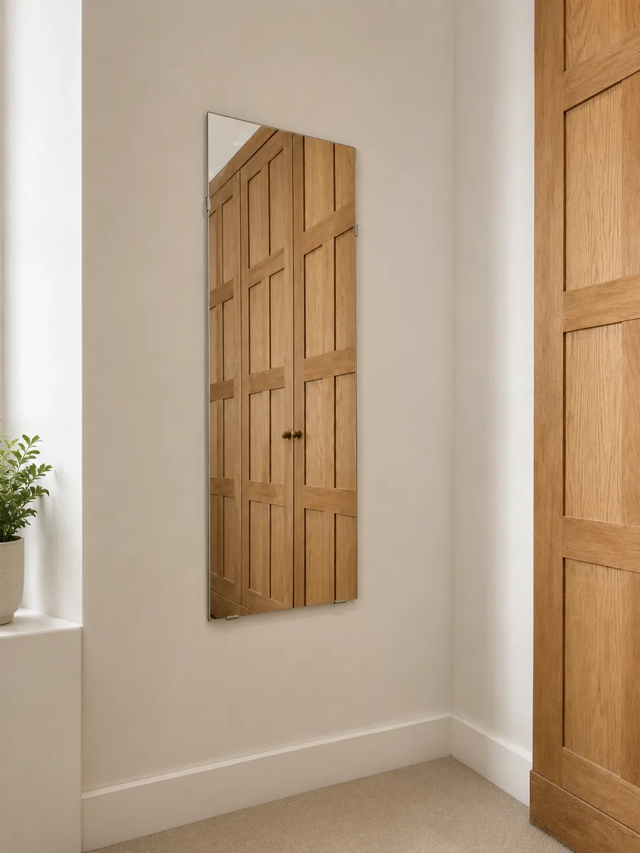 Wall mirror installation